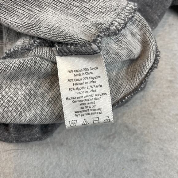 Alo Womens Sz XS Gray Textured Knit Split Back Cowl Neck Top - Picture 6 of 10